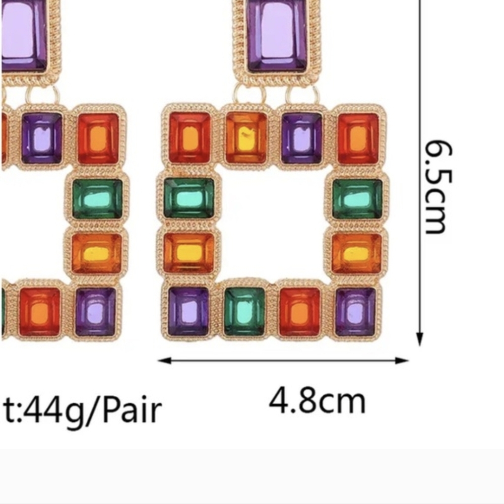 Swartzski Multiple Colored Earrings Have Emerald … - image 4